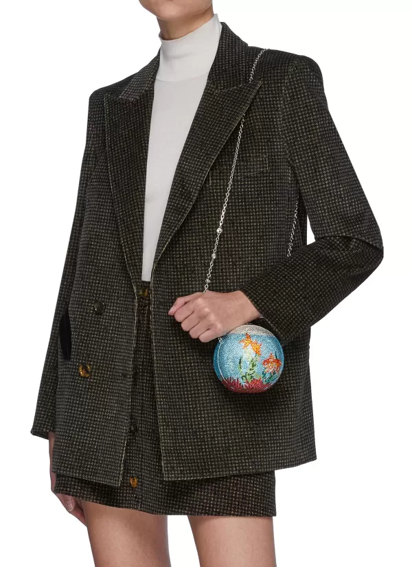 Clutch Bags>JUDITH LEIBER Sphere Goldfish Bowl Clutch Bag