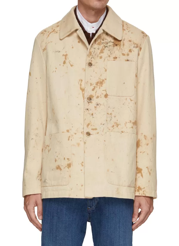 Jackets>BARENA Splattered Paint Overshirt