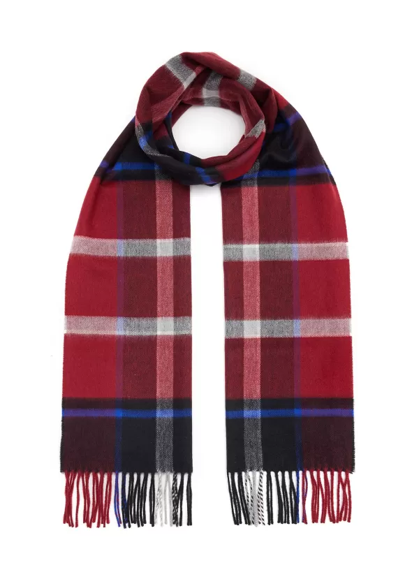 Scarves>JOHNSTONS OF ELGIN Sport Chequered Wool Scarf