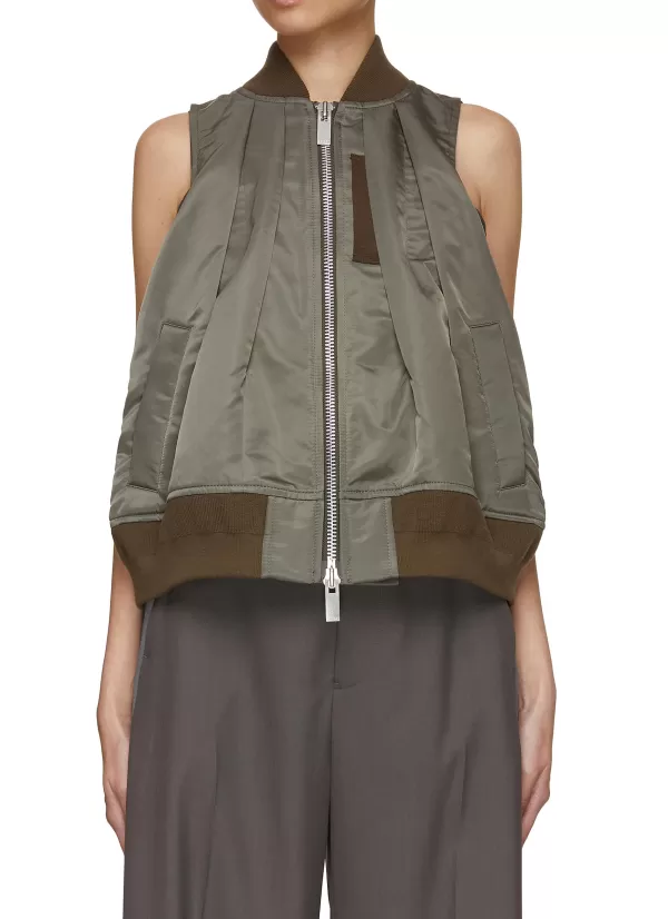 Coats>SACAI Sporty Zip Up Vest