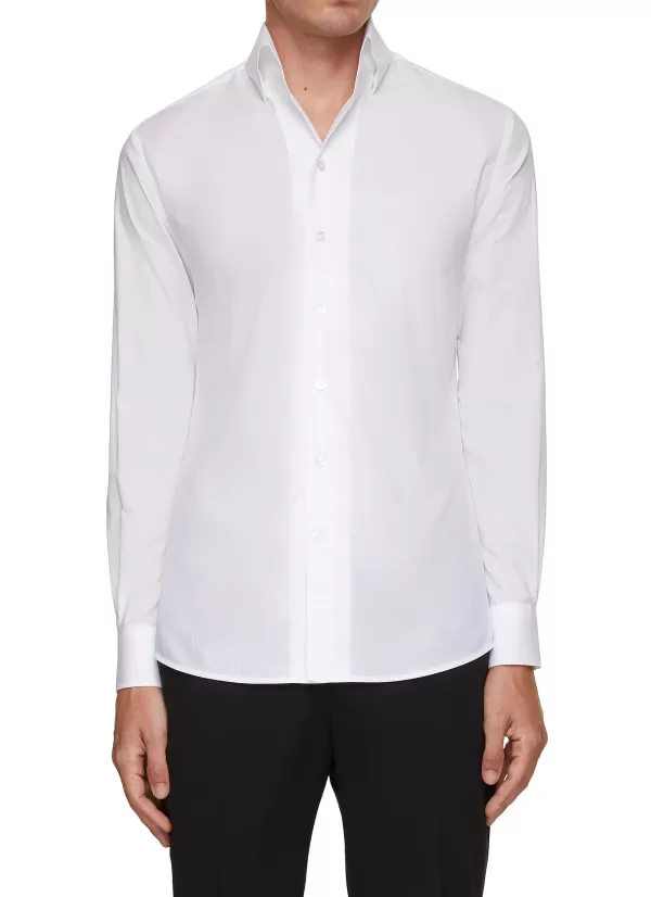 Shirts>MAGNUS & NOVUS Spread Collar Cotton Shirt