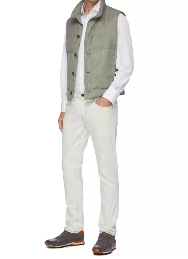 Shirts>BRUNELLO CUCINELLI Spread Collar Cotton Twill Shirt