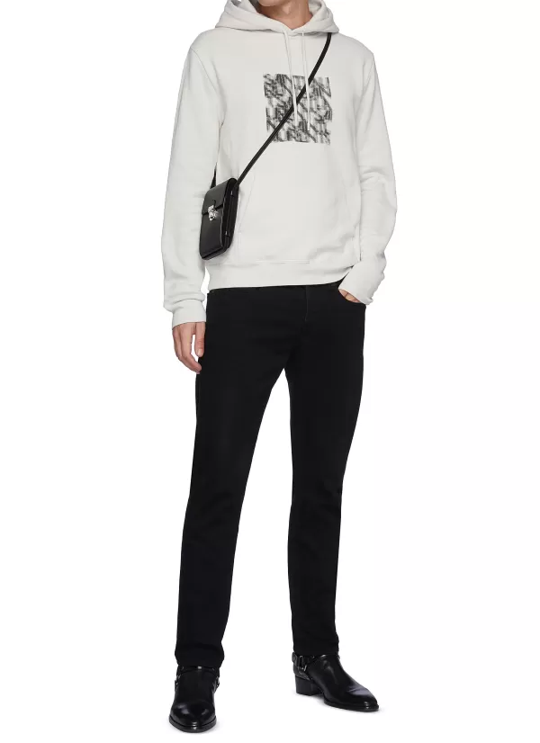 Pullovers & Hoodies>SAINT LAURENT Square Optique Graphic Hoodie