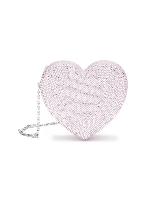 Clutch Bags>JUDITH LEIBER Stone Embelliished Heart Clutch