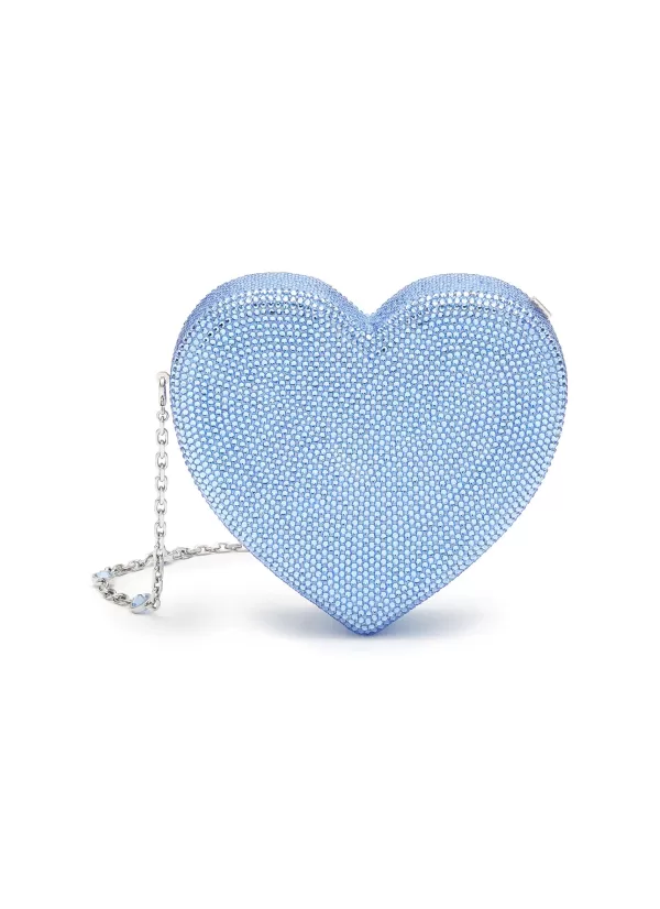 Clutch Bags>JUDITH LEIBER Stone Embelliished Heart Clutch