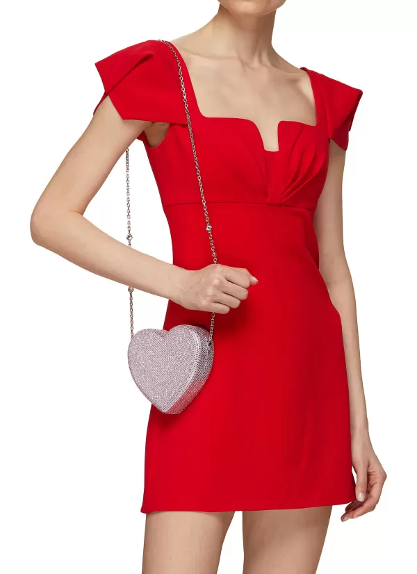 Clutch Bags>JUDITH LEIBER Stone Embelliished Heart Clutch