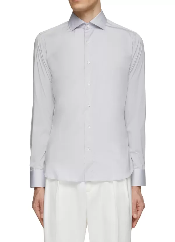 Shirts>CANALI Stretch Cotton Shirt