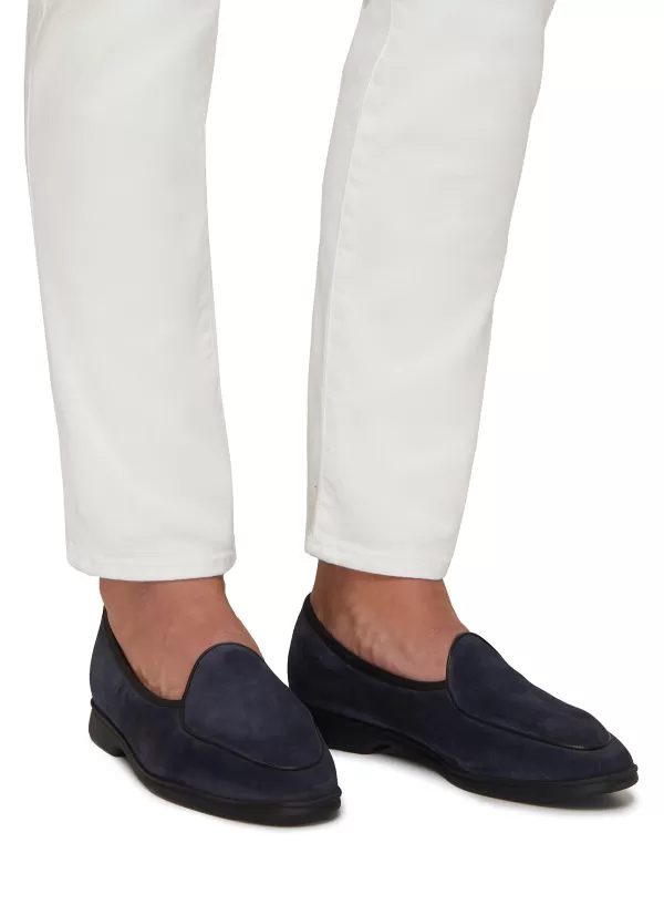 Flats>BAUDOIN & LANGE Stride Suede Loafers