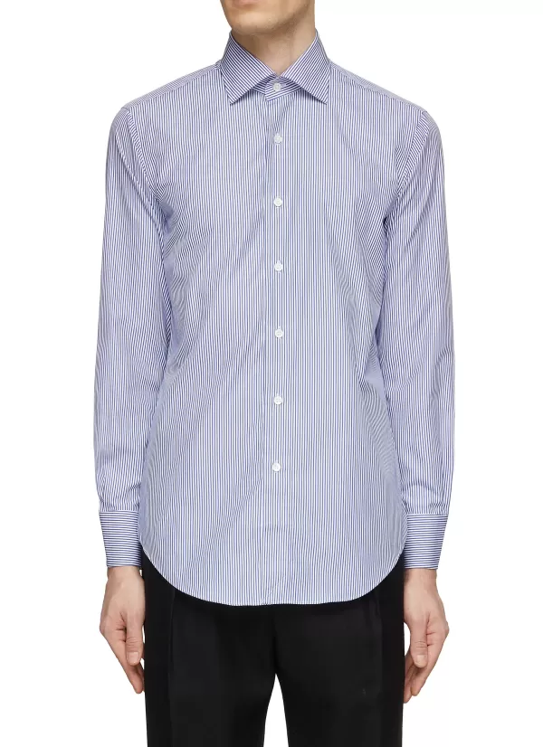 Shirts>TOMORROWLAND Stripe Cotton Shirt