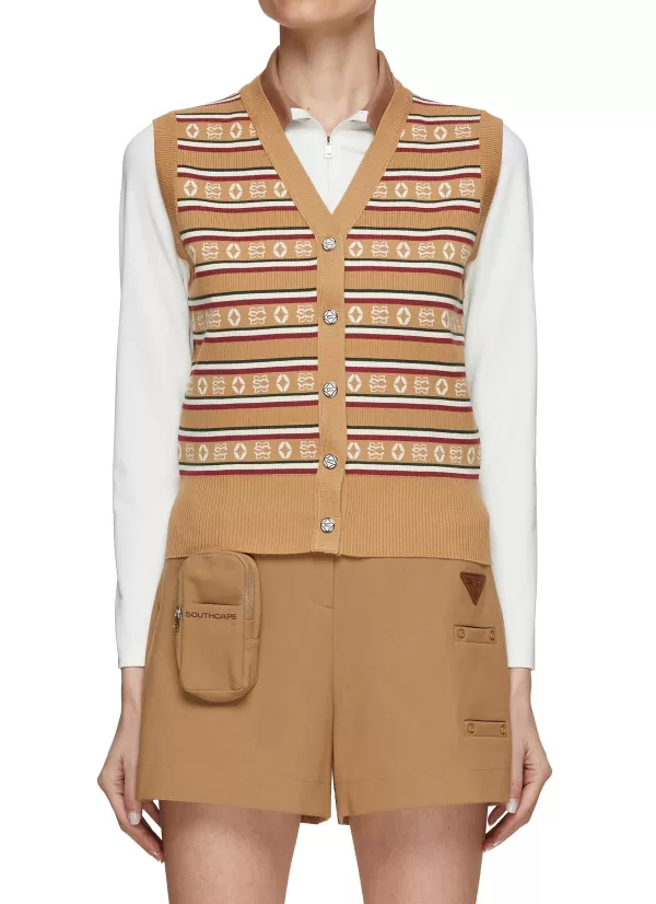 Coats>SOUTHCAPE Stripe Multi Jacquard Gilet