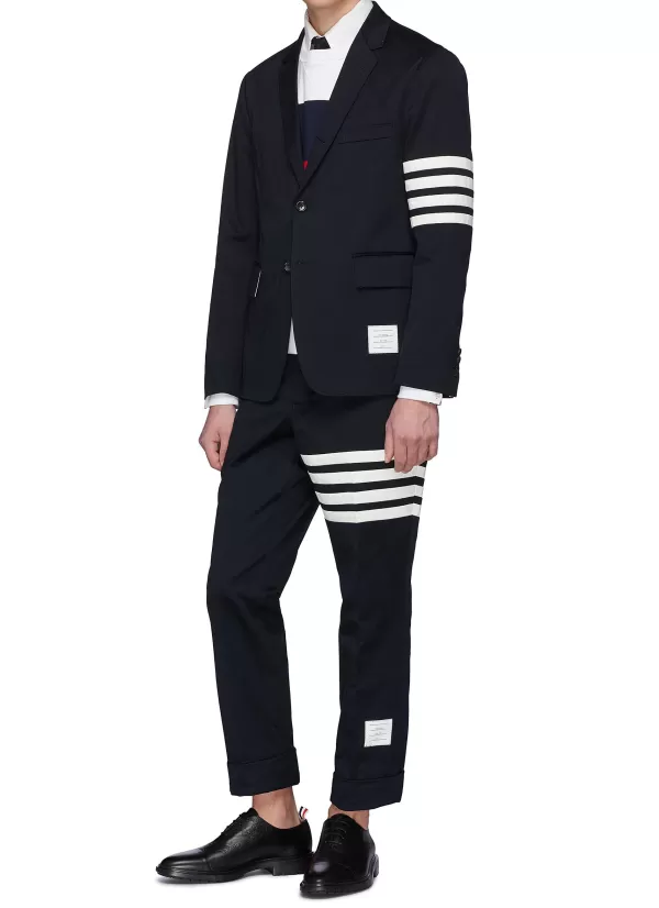 Suits>THOM BROWNE Stripe Sleeve Twill Soft Blazer