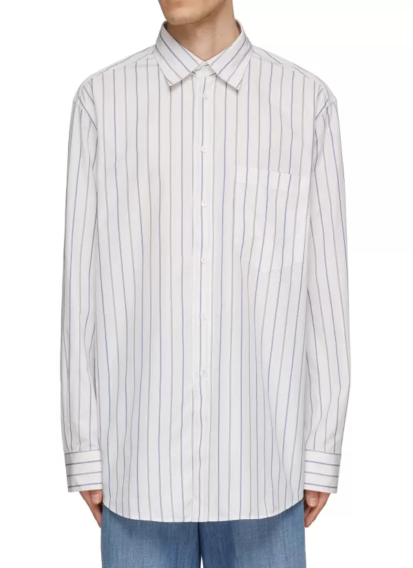 Shirts>BARENA Stripe Talian Cotton Shirt