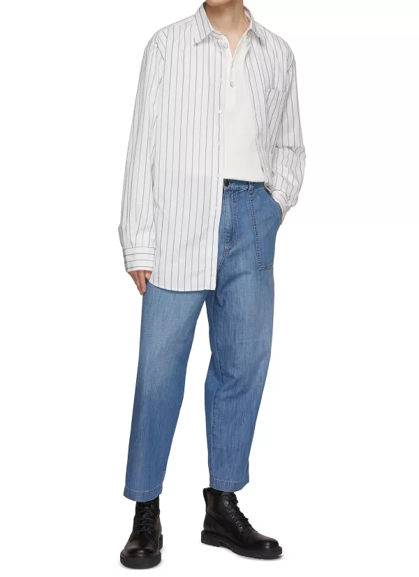 Shirts>BARENA Stripe Talian Cotton Shirt