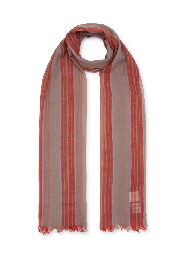 Scarves & Wraps>JOVENS Striped Cashmere Shawl