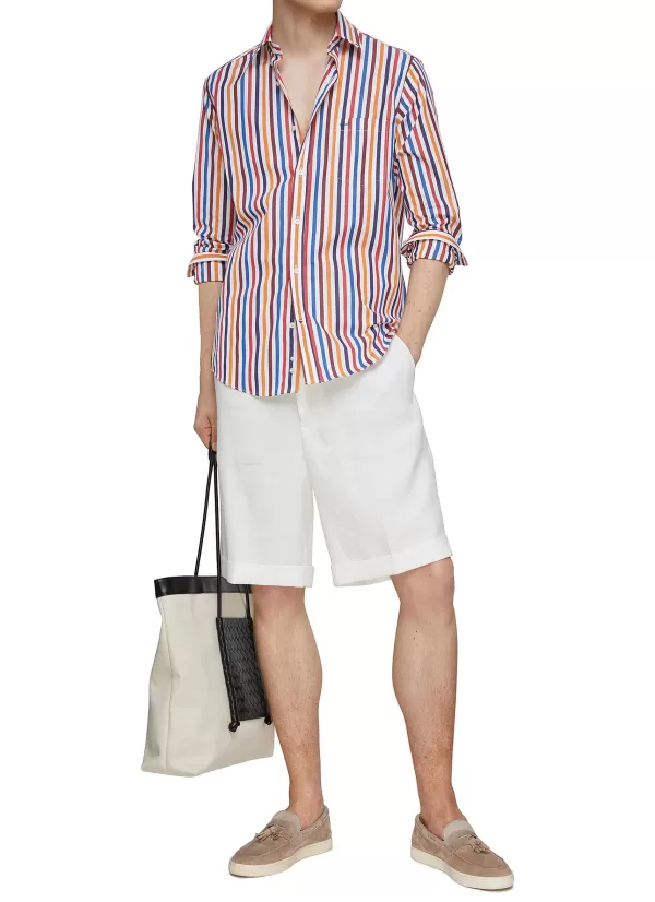 Shirts>PAUL & SHARK Striped Cotton Poplin Shirt