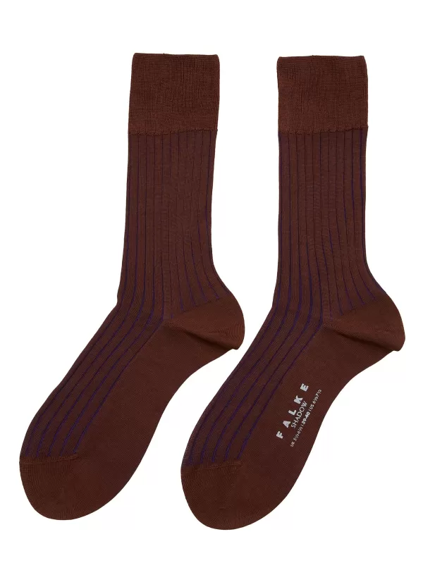 Socks>FALKE Striped Shadow Cotton Blend Short Socks