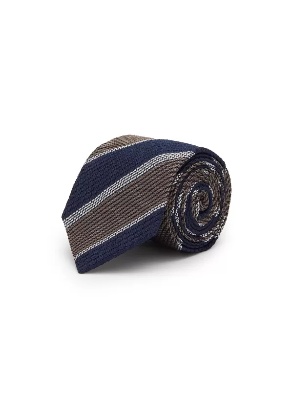 Ties>STEFANOBIGI MILANO Striped Silk Grenadine Tie