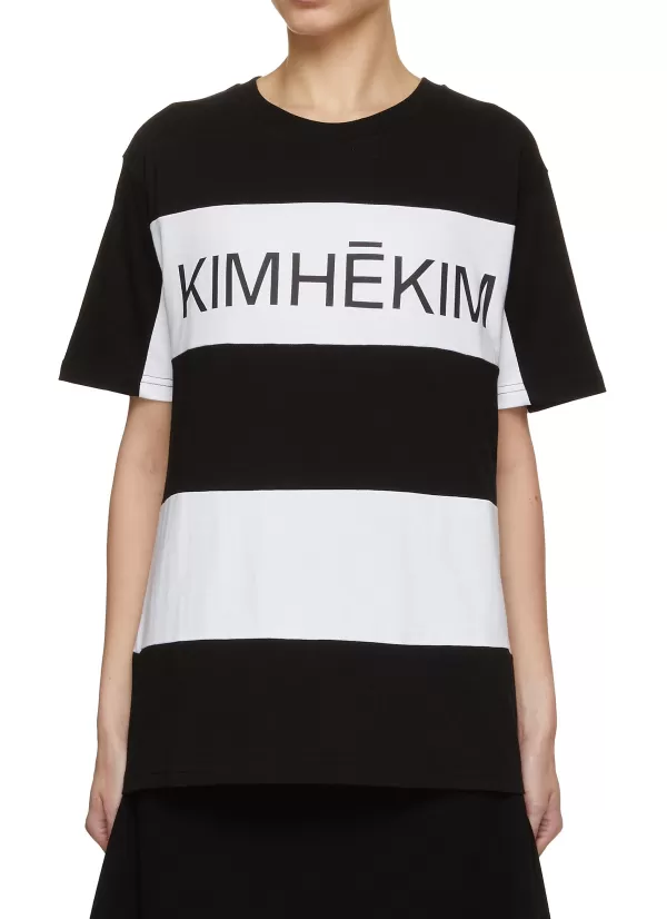 Tops>KIMHEKIM Striped T-Shirt