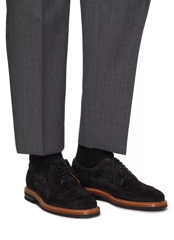 Formal Shoes>BRUNELLO CUCINELLI Suede Derby Shoes