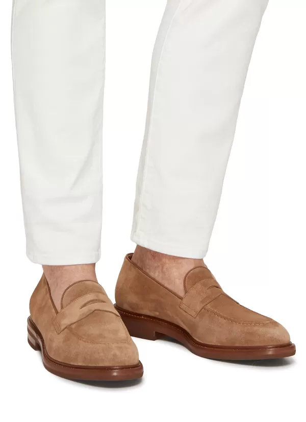 Flats>BRUNELLO CUCINELLI Suede Loafers