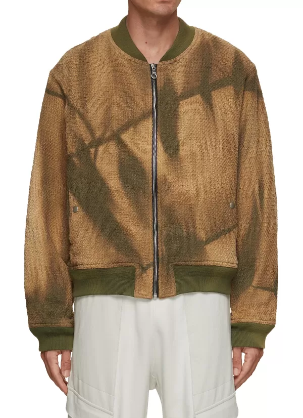 Jackets>JIYONGKIM Sun Bleached Tweed Bomber Jacket