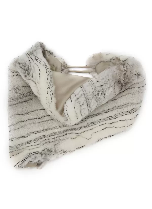 Scarves & Wraps>LANE's Swann Orylag Rabbit Fur Scarf