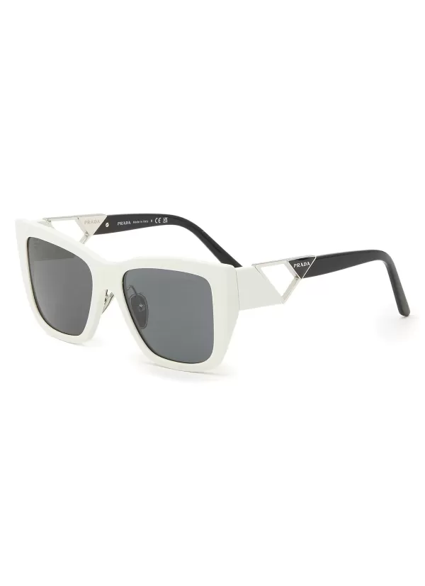 Eyewear>PRADA Symbole' Acetate Square Sunglasses