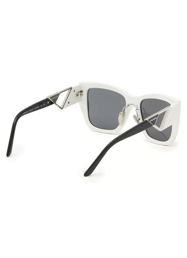 Eyewear>PRADA Symbole' Acetate Square Sunglasses