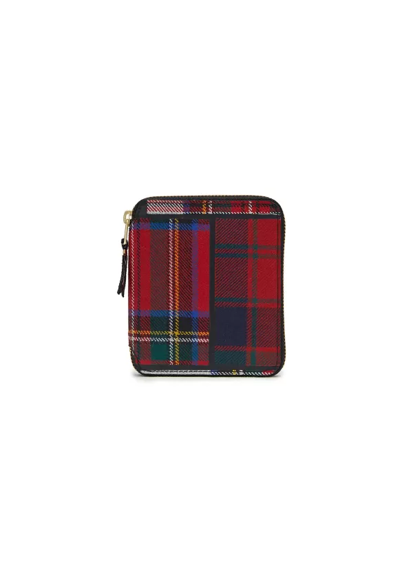 Small Leather Goods>COMME DES GARÇONS Tartan Zipped Wallet