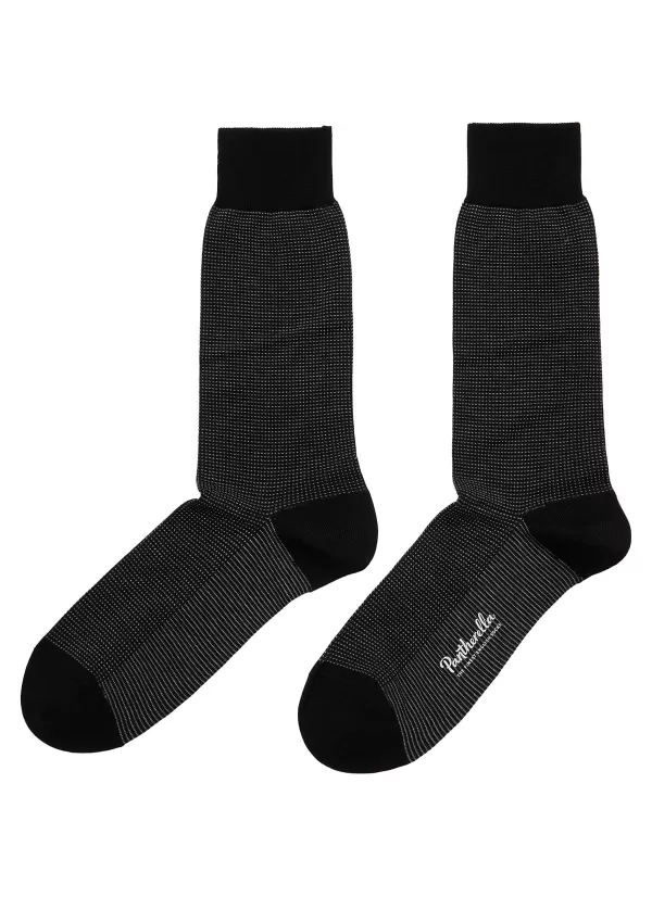 Socks>PANTHERELLA Tewkesbury Cotton Birdseye Long Ankle Socks