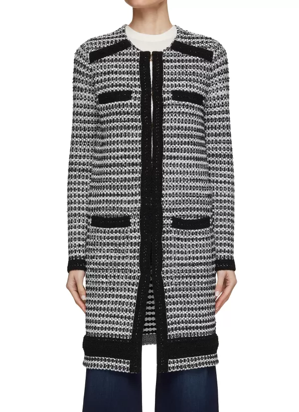 Coats>ST. JOHN Textured Knit Coat