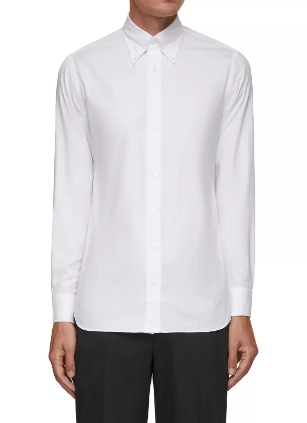 Shirts>LARDINI Thomas Mason Royal Cotton Oxford Shirt