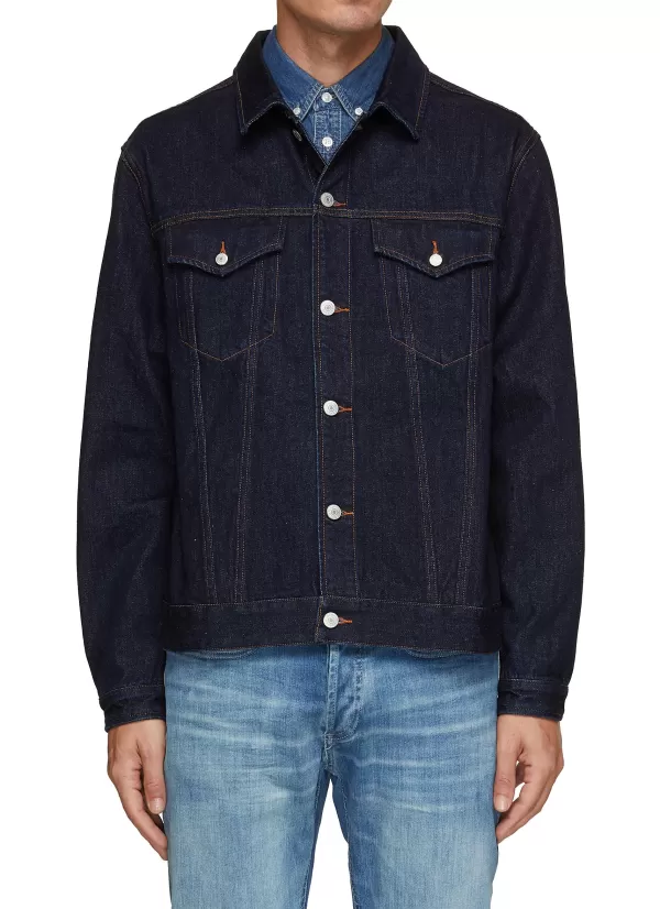 Jackets>DENHAM Tokyo Checked Denim Jacket