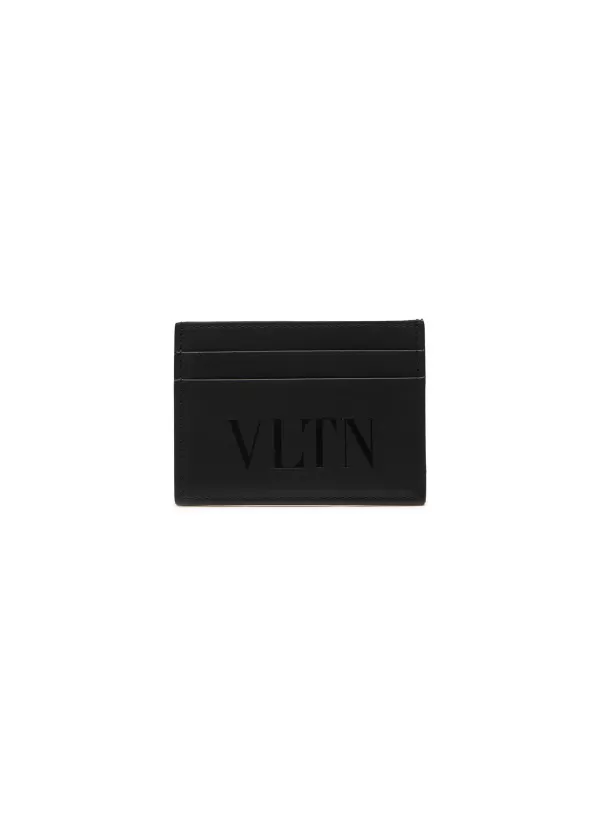 Small Leather Goods>VALENTINO Tonal 'Vltn' Print Leather Cardholder