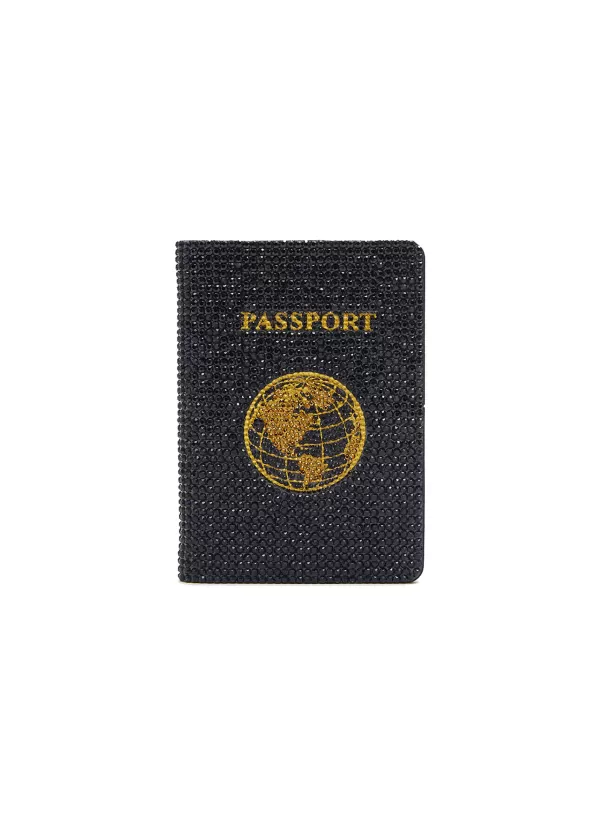 Small Leather Goods>JUDITH LEIBER Traveler Passport Holder — Navy