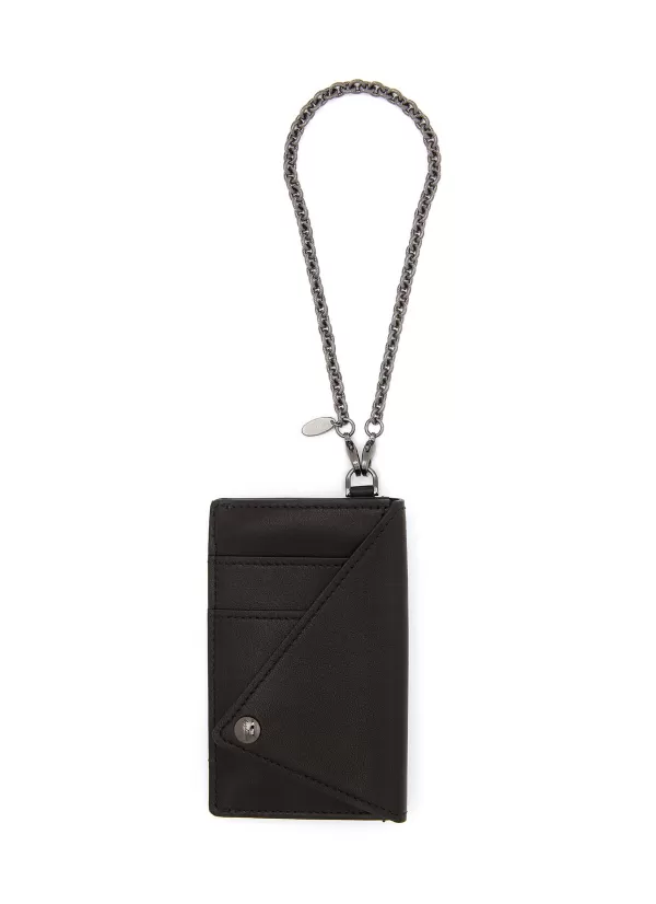 Small Leather Goods>DISCORD YOHJI YAMAMOTO Triangle Leather Flap Wallet