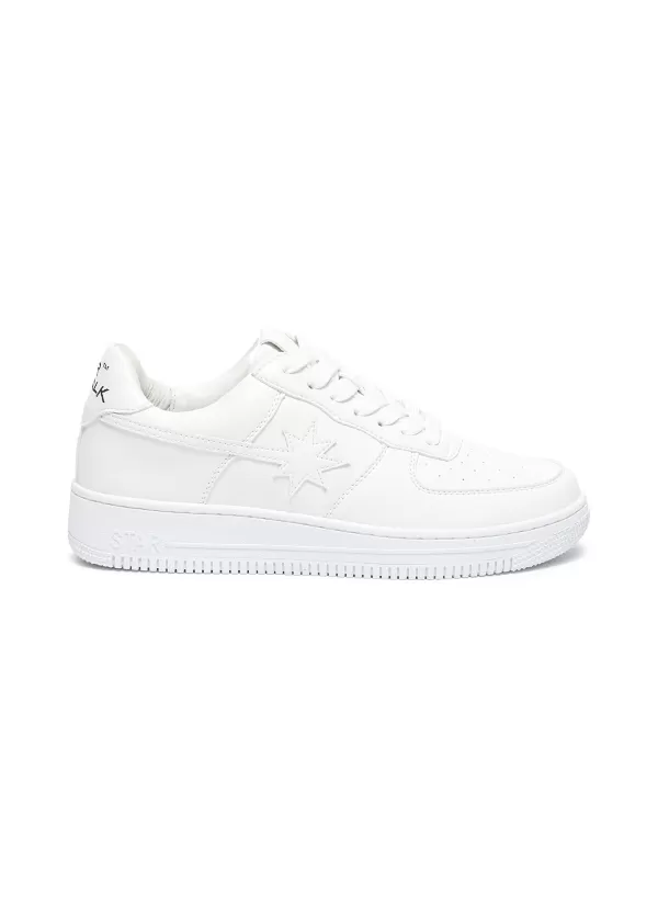 Sneakers>STARWALK Triple White Leather Lace Up Sneakers