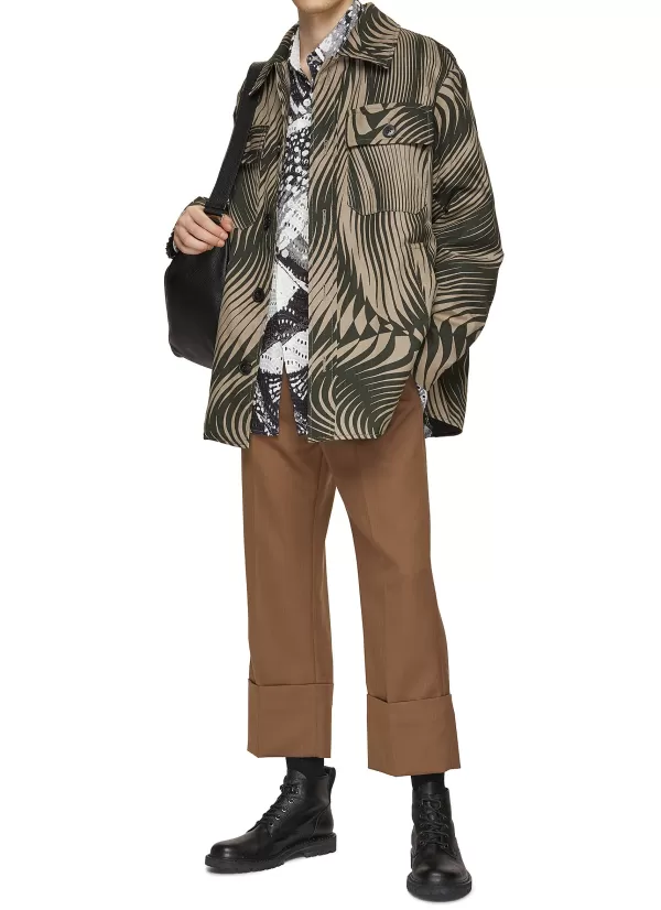 Jackets>DRIES VAN NOTEN Valko Oversized Swirl Printed Jacket