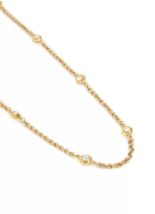 Vintage Accessories>* Vintage Guy Laroche Gold Tone Diamante Long Necklace