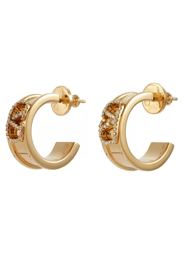 Fashion Jewellery>VALENTINO Vlogo Brass Earrings