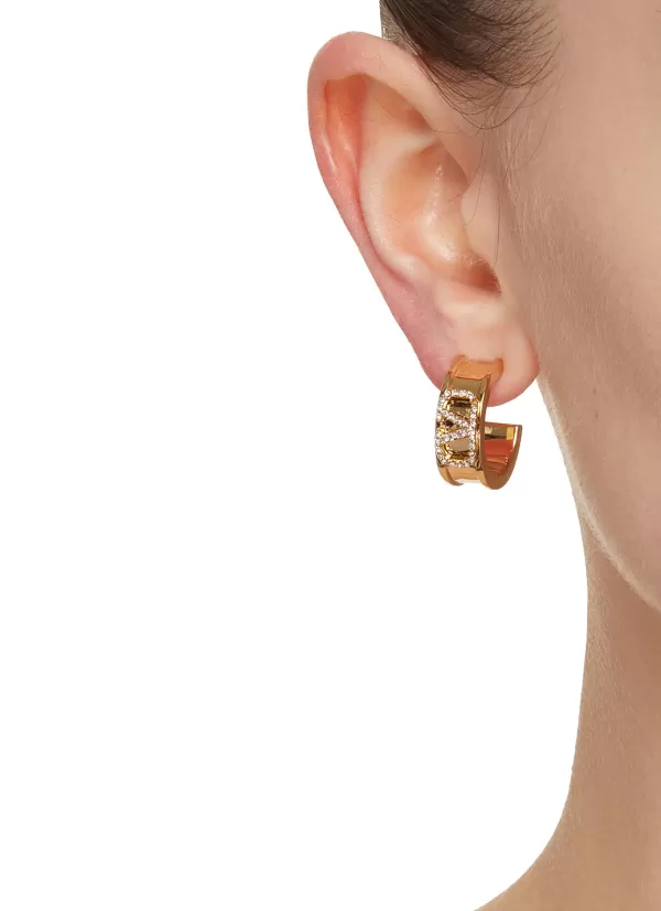 Fashion Jewellery>VALENTINO Vlogo Brass Earrings