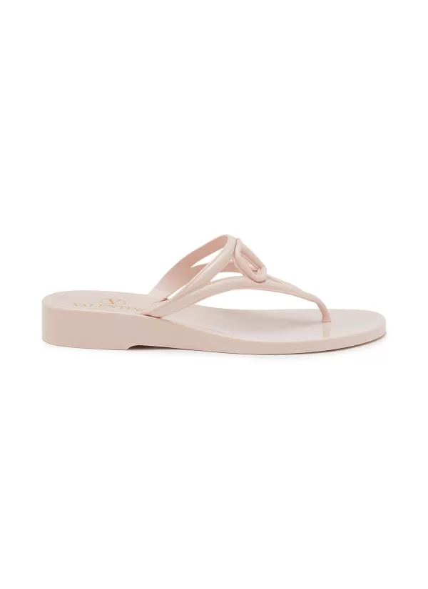 Slides>VALENTINO Vlogo Cut-Out Flip Flops