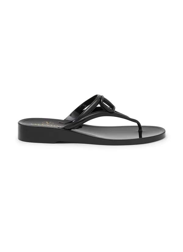 Slides>VALENTINO Vlogo Cut-Out Flip Flops