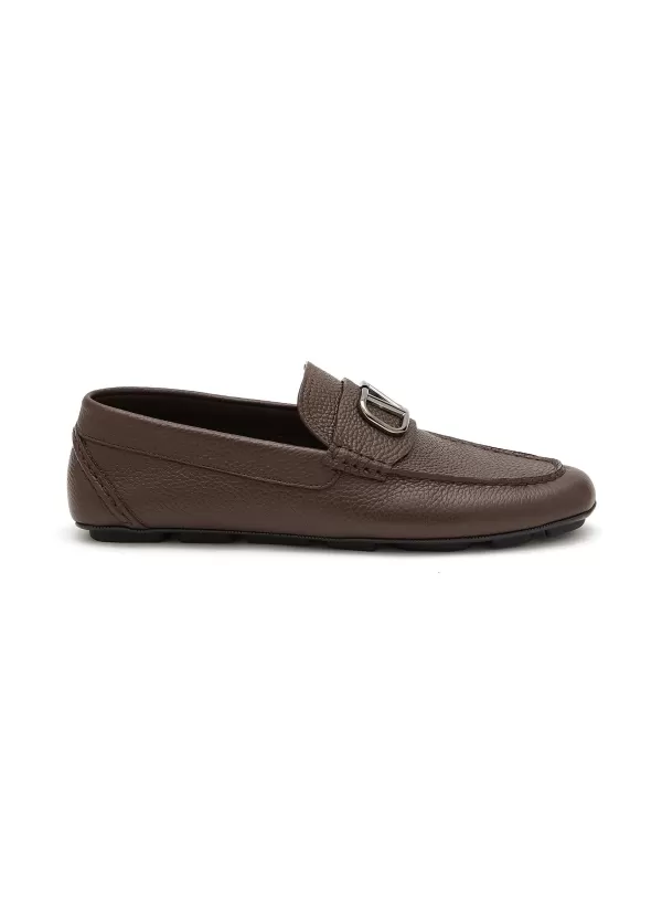 Flats>VALENTINO Vlogo Driver Loafers