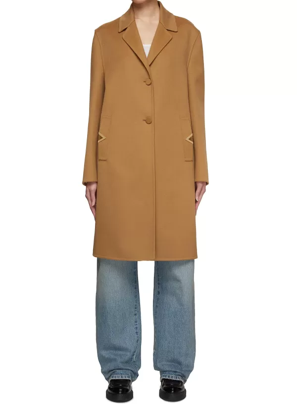 Coats>VALENTINO Vlogo Pocket Collared Coat