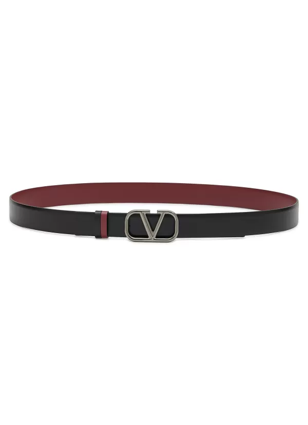 Belts>VALENTINO Vlogo Reversible Leather Belt