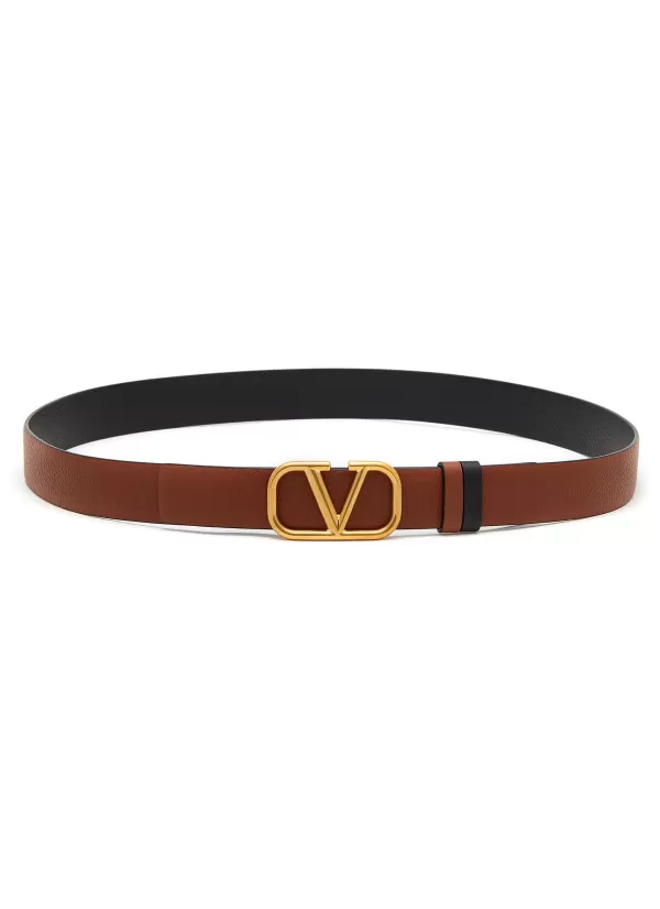 Belts>VALENTINO Vlogo Reversible Leather Belt