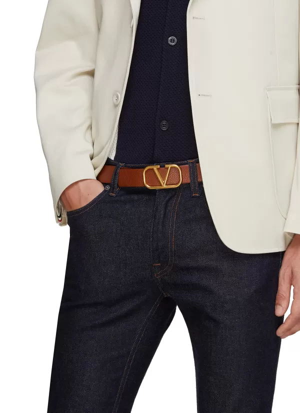 Belts>VALENTINO Vlogo Reversible Leather Belt