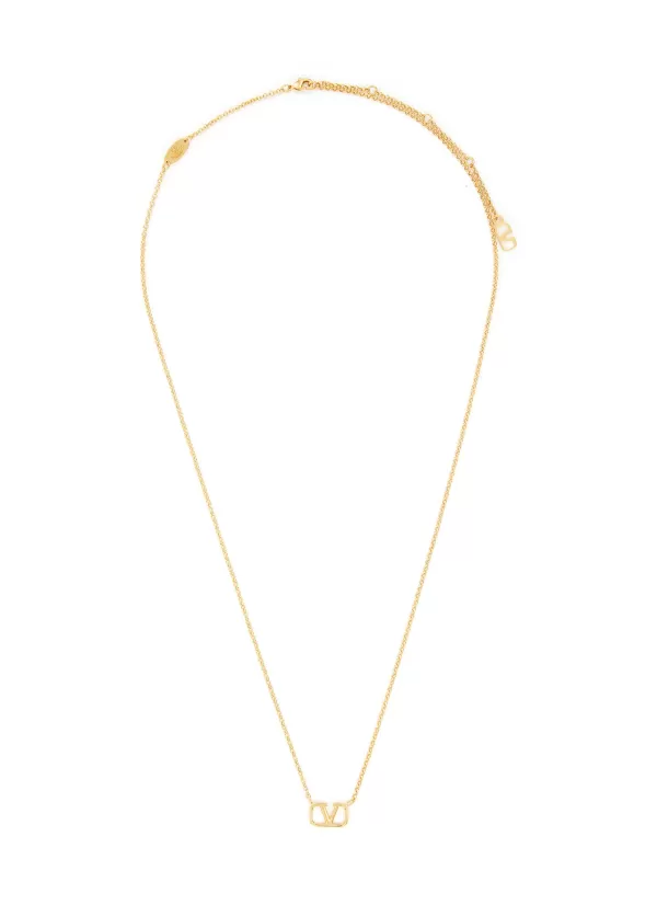 Fashion Jewellery>VALENTINO Vlogo Signature Brass Necklace