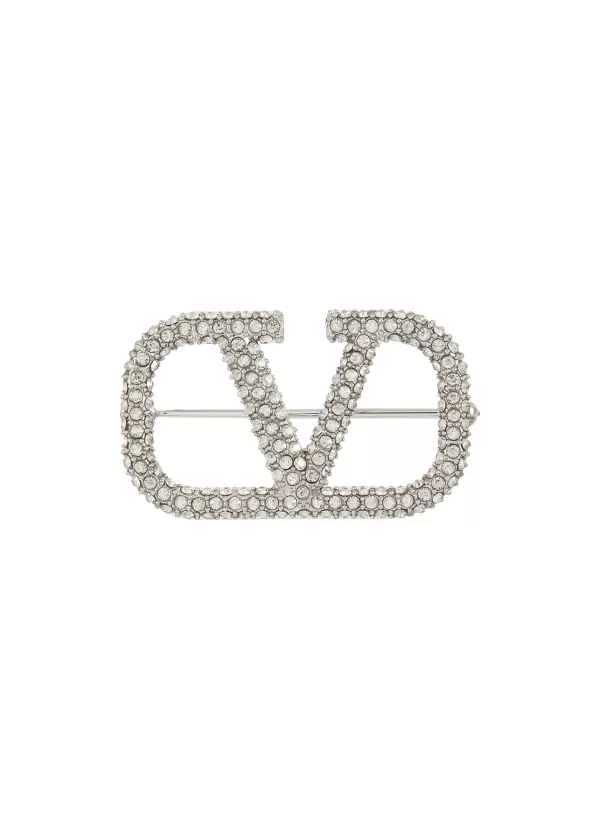 Fashion Jewellery>VALENTINO Vlogo Signature Metal Brooch